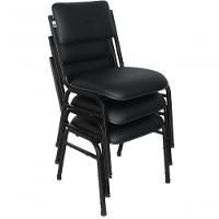 Kit Com 3 Cadeiras Para Auditórios Linha Hotel Smart Preto - 2