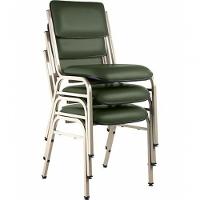 Kit Com 3 Cadeiras Para Auditórios Linha Hotel Smart Verde - 1