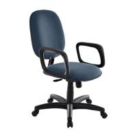Cadeira Diretor Para Escritório Com Braços Linha Uno Azul - 1