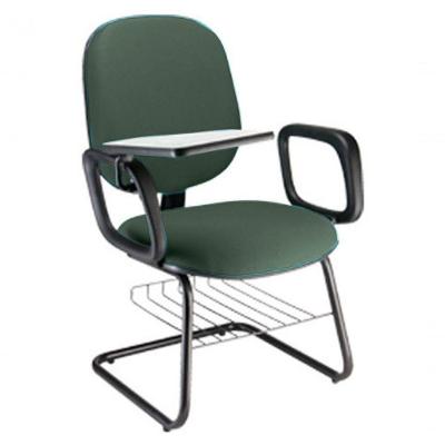 Cadeira Universitária Com Prancheta Para Escolas Linha Uno Verde.