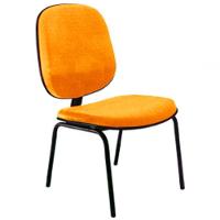 Cadeira Diretor Fixa Para Escritório Linha Uno Laranja - 1