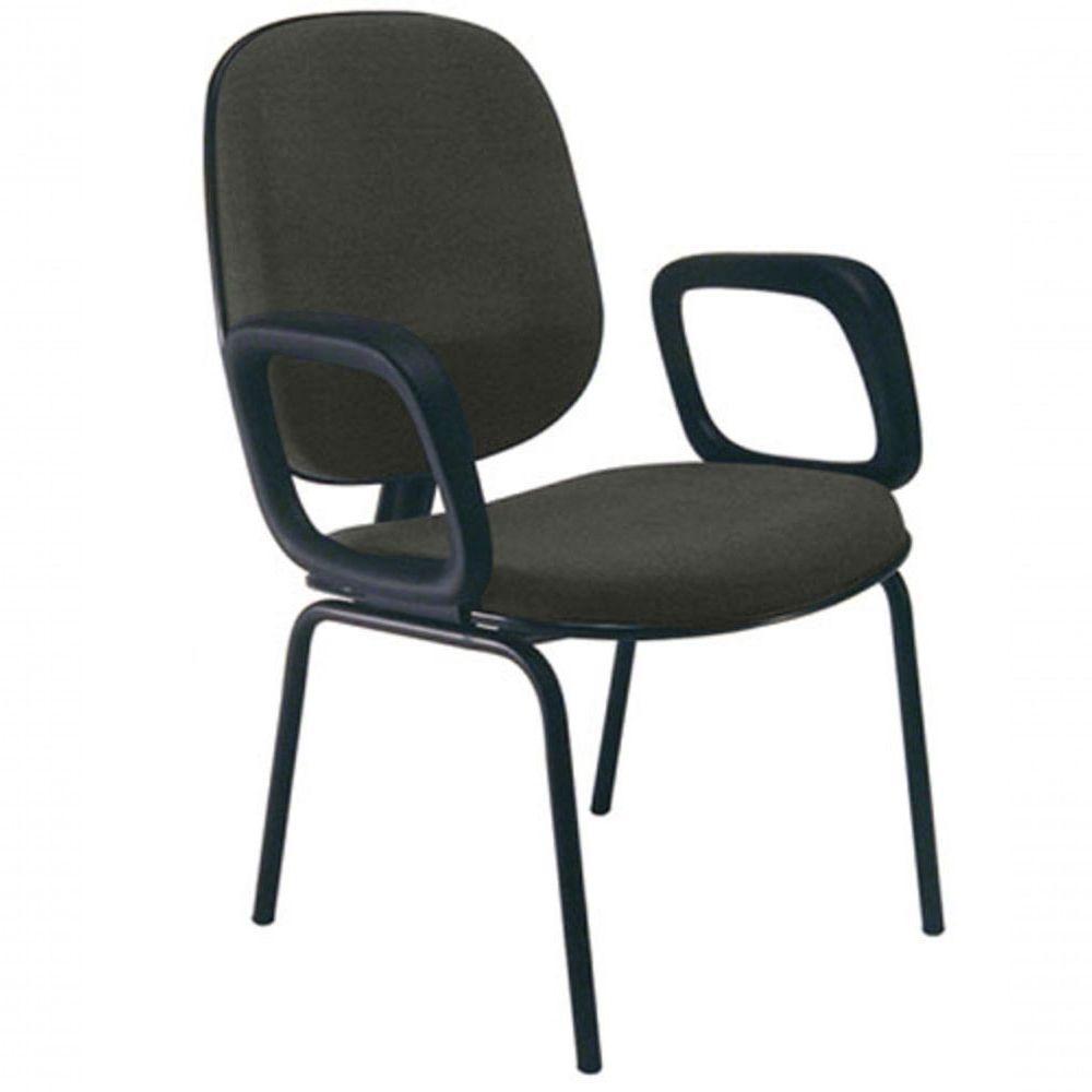 Cadeira Com Braços Diretor Para Escritório Linha Uno Cinza - 1