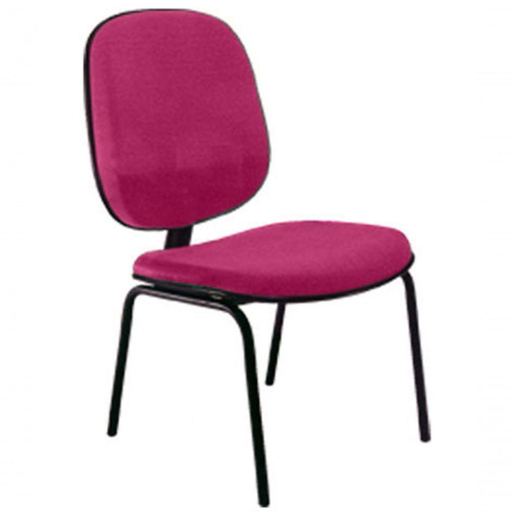 Cadeira Diretor Fixa Para Escritório Linha Uno Rosa - 1