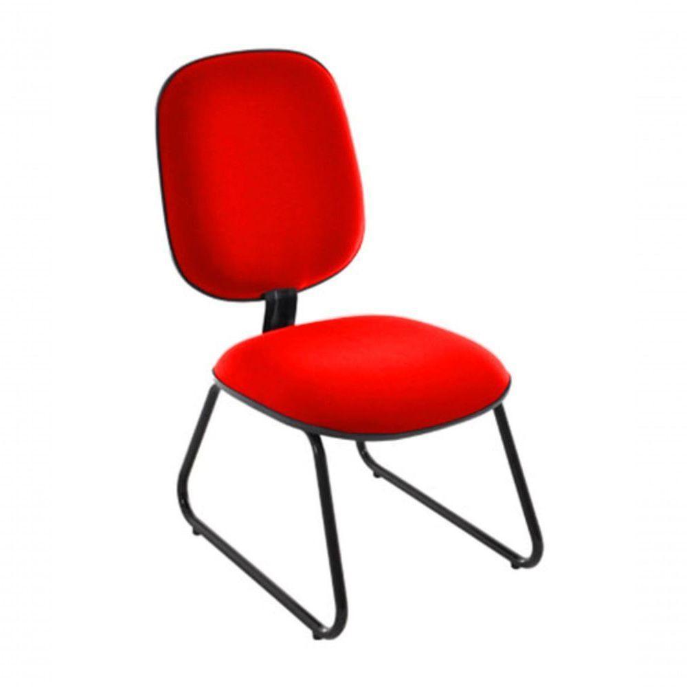 Cadeira Diretor Trapézio Para Escritório Linha Uno Vermelho - 1