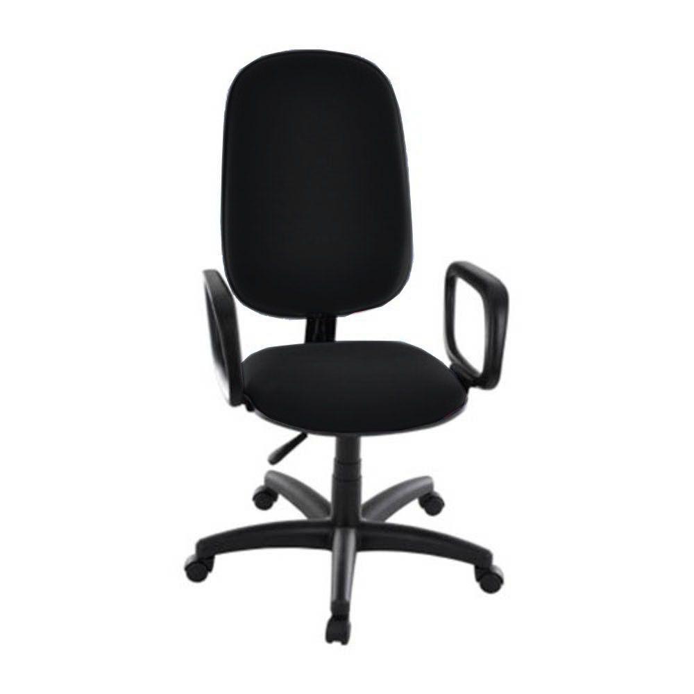 Cadeira Presidente Para Escritório Com Braços Linha Uno Preto - 1