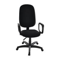 Cadeira Presidente Para Escritório Com Braços Linha Uno Preto - 1