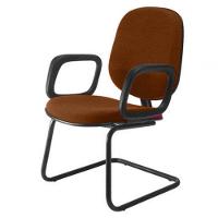 Cadeira Diretor Interlocutor Para Escritório Linha Uno Marrom - 1