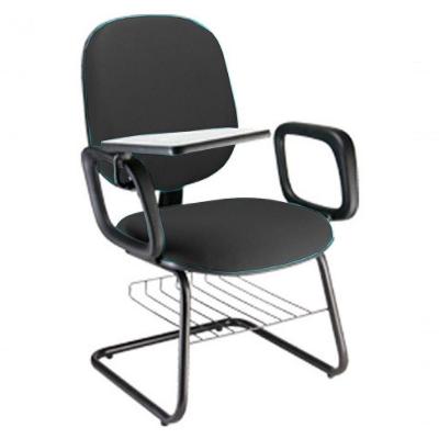 Cadeira Universitária Com Prancheta Para Escolas Linha Uno Preto