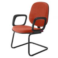 Cadeira Diretor Interlocutor Para Escritório Linha Uno Vermelho - 1