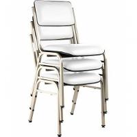 Kit Com 3 Cadeiras Para Auditórios Linha Hotel Smart Branco - 1