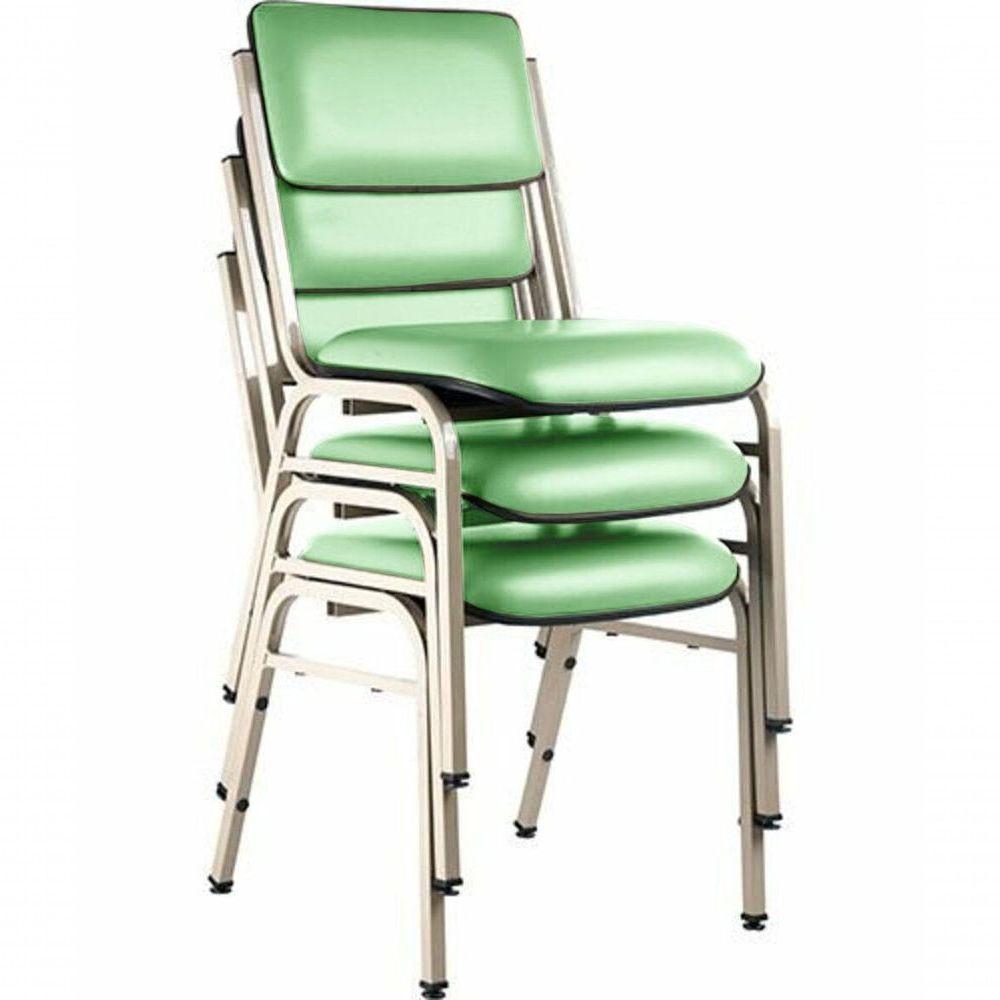 Kit Com 3 Cadeiras Para Auditórios Linha Hotel Smart Verde - 1