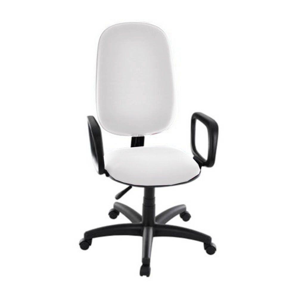 Cadeira Presidente Para Escritório Com Braços Linha Uno Branco - 1