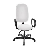 Cadeira Presidente Para Escritório Com Braços Linha Uno Branco - 1
