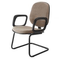 Cadeira Diretor Interlocutor Para Escritório Linha Uno Bege - 1