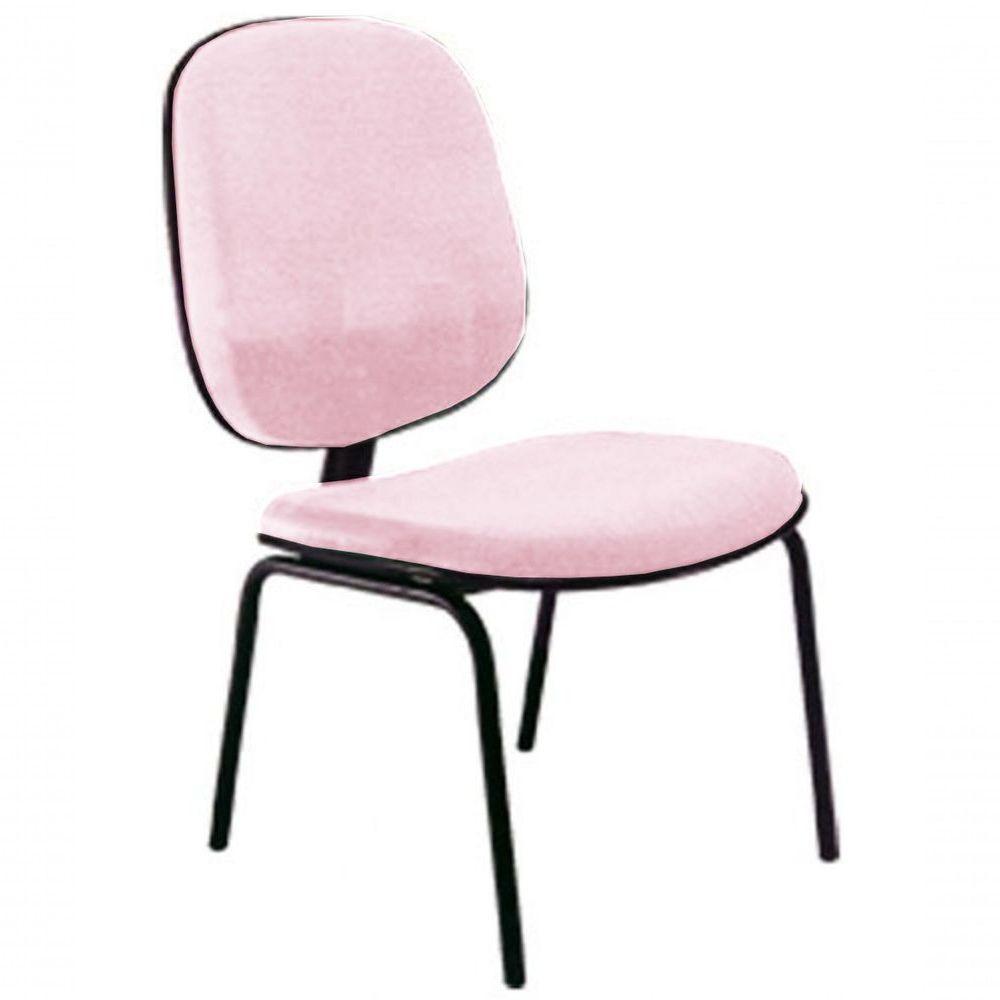 Cadeira Diretor Fixa Para Escritório Linha Uno Rosa - 1