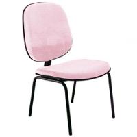 Cadeira Diretor Fixa Para Escritório Linha Uno Rosa - 1