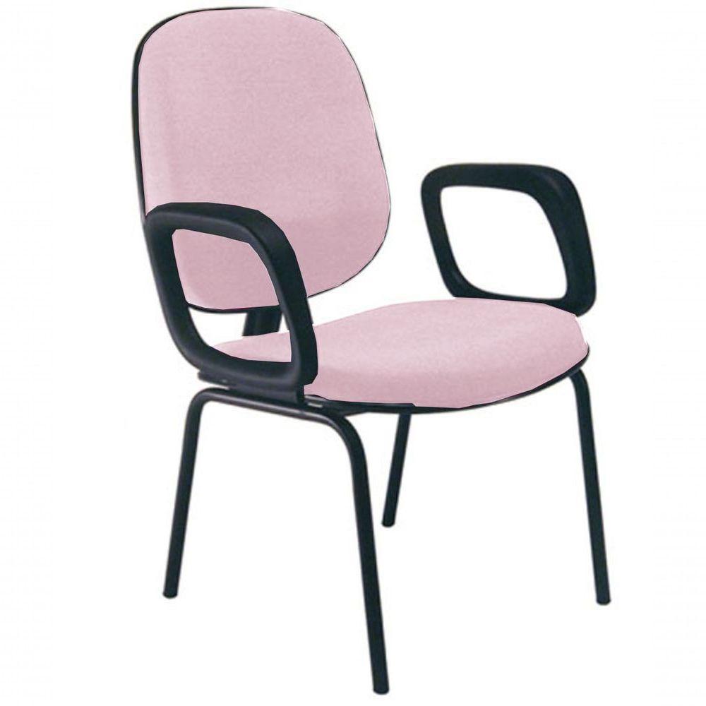 Cadeira Com Braços Diretor Para Escritório Linha Uno Rosa - 1
