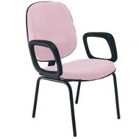 Cadeira Com Braços Diretor Para Escritório Linha Uno Rosa - 1
