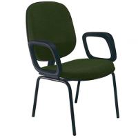 Cadeira Com Braços Diretor Para Escritório Linha Uno Verde - 1
