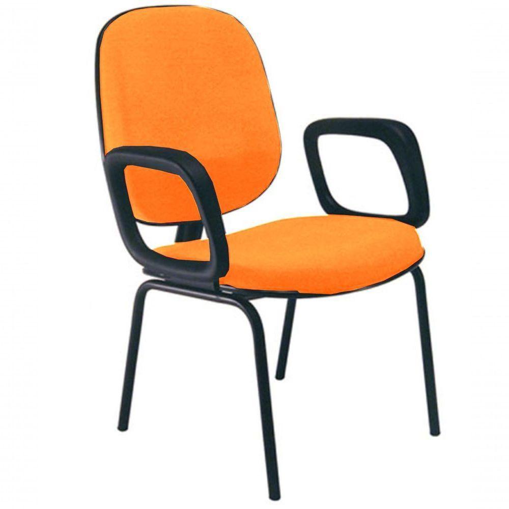 Cadeira Com Braços Diretor Para Escritório Linha Uno Laranja - 1