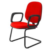 Cadeira Diretor Interlocutor Para Escritório Linha Uno Vermelho - 1