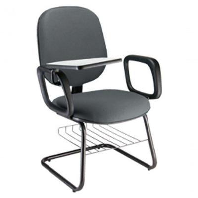 Cadeira Universitária Com Prancheta Para Escolas Linha Uno Cinza