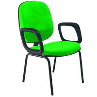 Cadeira Com Braços Diretor Para Escritório Linha Uno Verde - 1