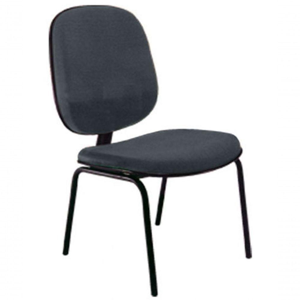 Cadeira Diretor Fixa Para Escritório Linha Uno Cinza - 1