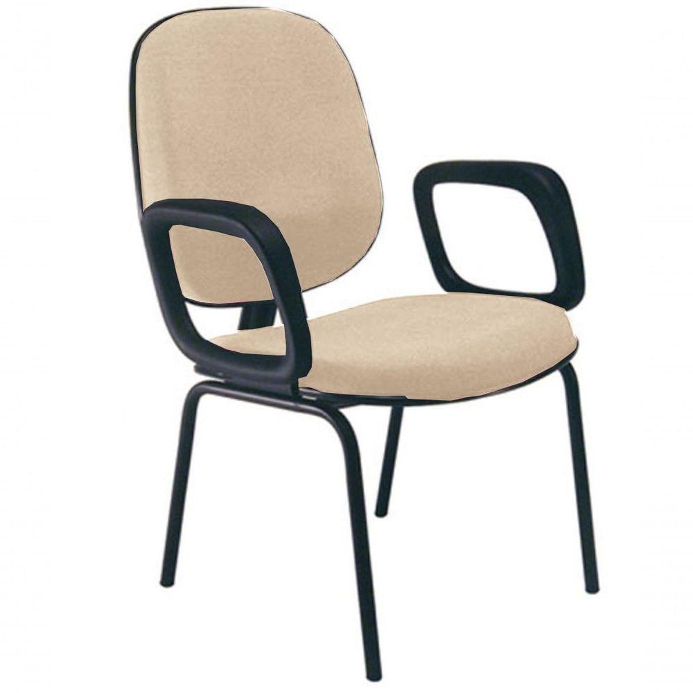 Cadeira Com Braços Diretor Para Escritório Linha Uno Bege - 1