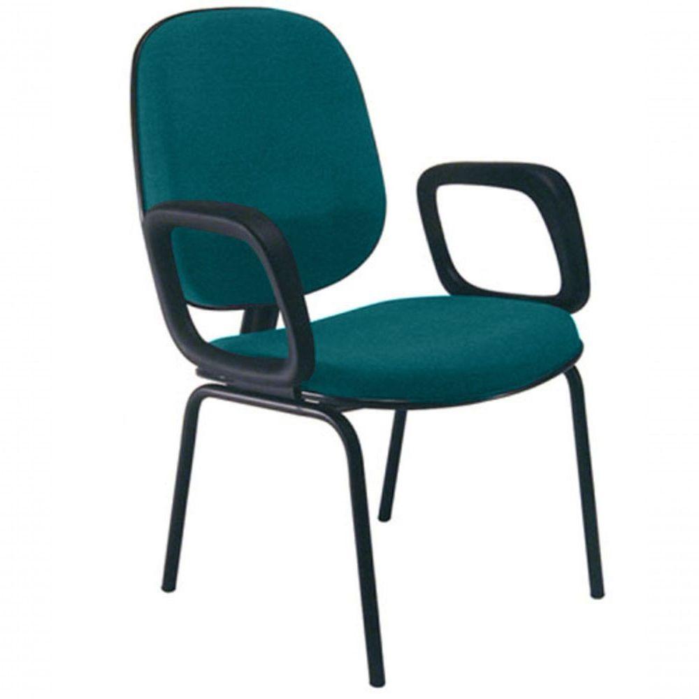 Cadeira Com Braços Diretor Para Escritório Linha Uno Verde - 1