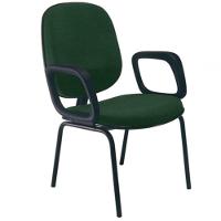 Cadeira Com Braços Diretor Para Escritório Linha Uno Verde - 1