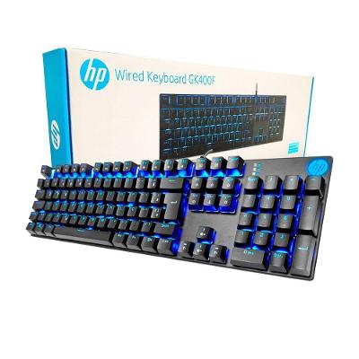 Teclado Mecânico Gamer Hp Gk400F Usb Led Azul Switch Blue