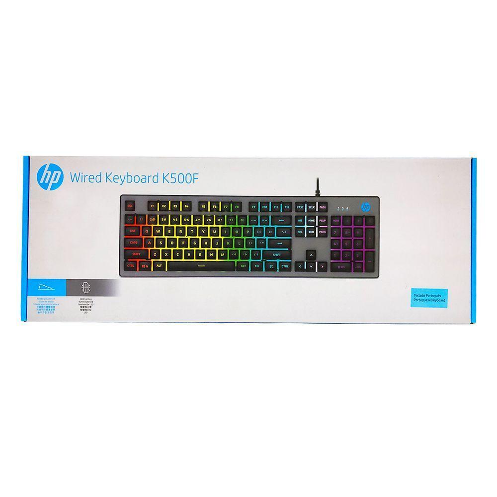 Teclado Gamer Hp K500F, Usb, Membrana, Led Rgb, Abnt2, Preto - 3