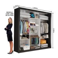 Closet Casal Clarice Sem Gavetas Preto - 6
