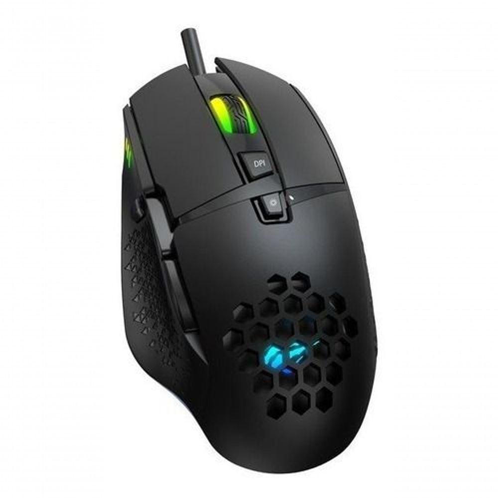Mouse Gamer Com 8 Botões Rgb Cor Preto - 1