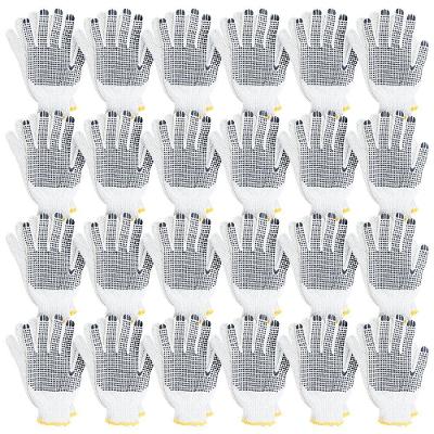 Kit 24 Pares Luva Pano Tricotada Malha Pigmentada Branca Epi