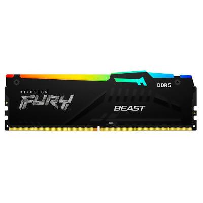 Memória Kingston Fury Beast Para Intel Xmp, Rgb, 8gb, 4800mhz, Ddr5, Cl38, Preto - Kf548c38bba-8