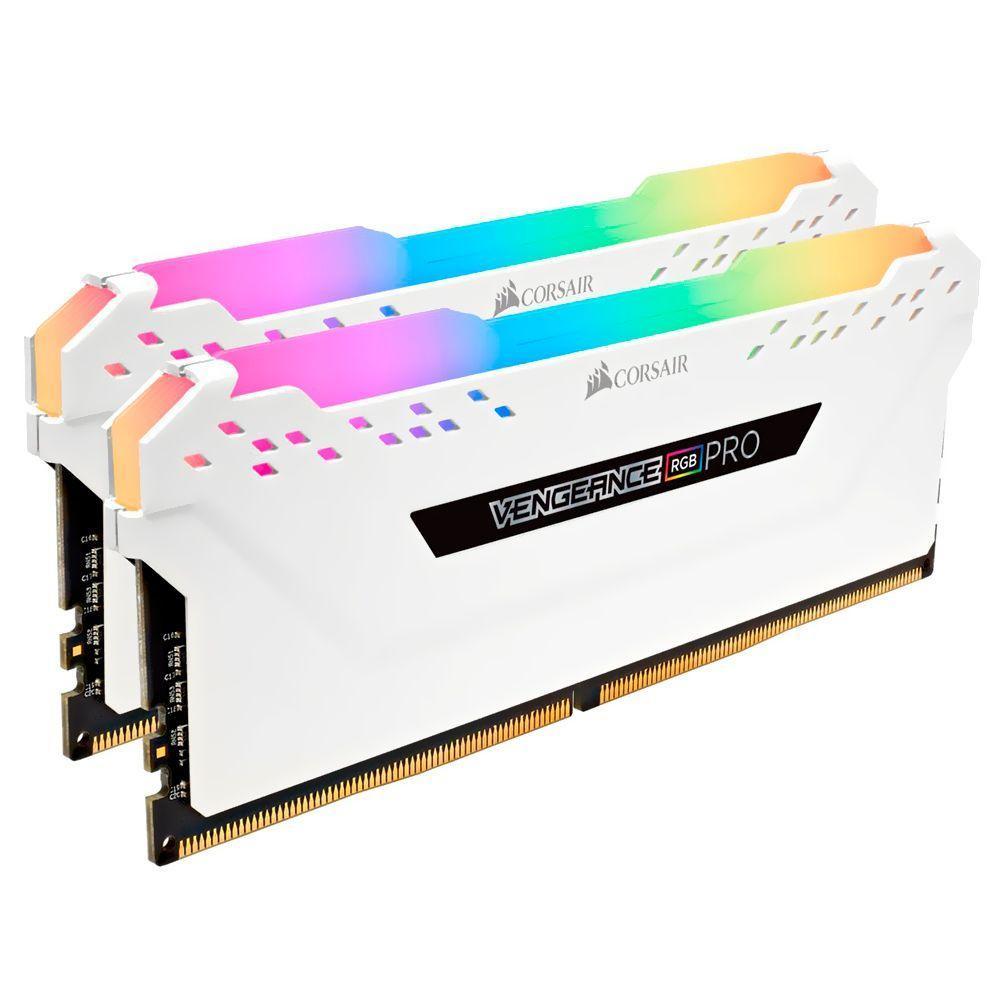 Memória Ram Corsair Vengeance Rgb Pro Ddr4 16gb (2x8gb) 3200mhz - Branco (cmw16gx4m2c3200c16w) - 3