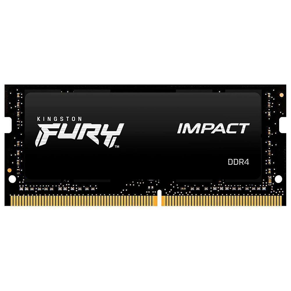 Memória Ram Para Notebook Kingston Fury Impact Ddr4 8gb 3200mhz - Preto (kf432s20ib/8) - 1