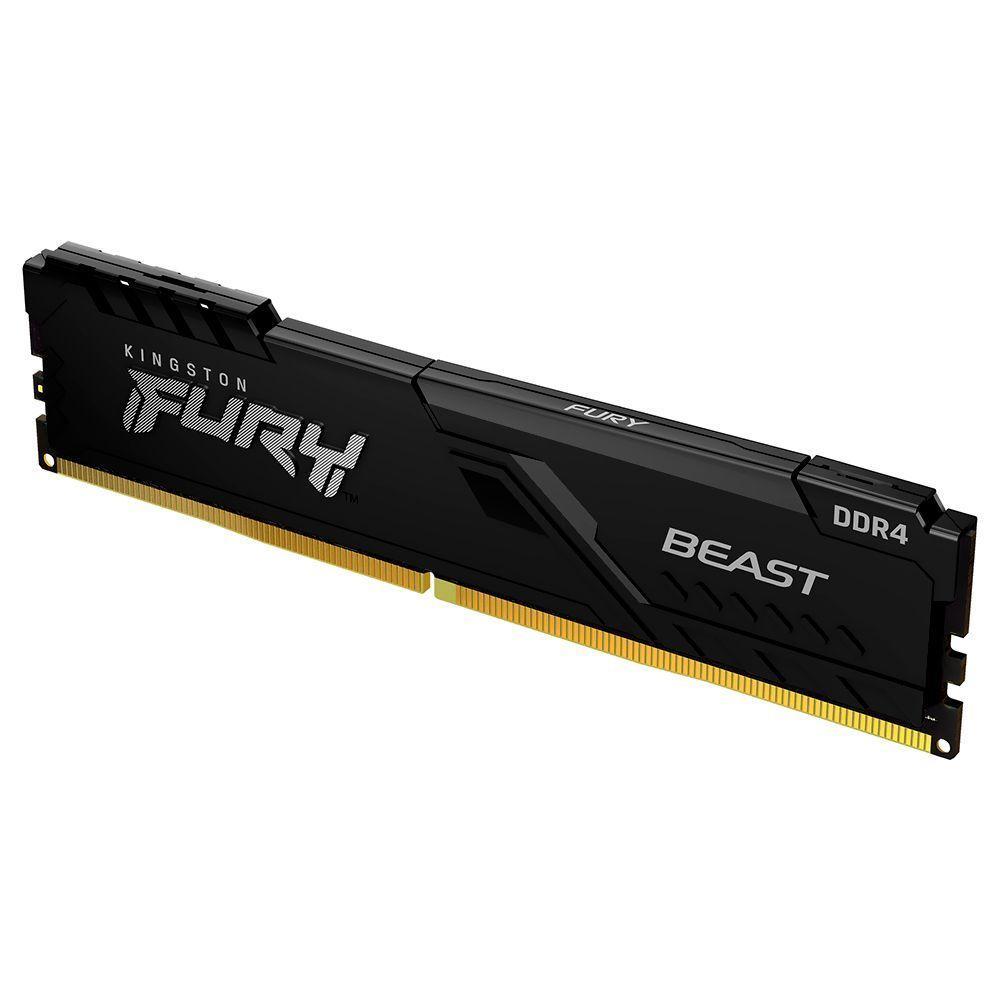 Memória Ram Kingston Fury Beast Ddr4 16gb 3200mhz - Preto (kf432c16bb/16) - 3
