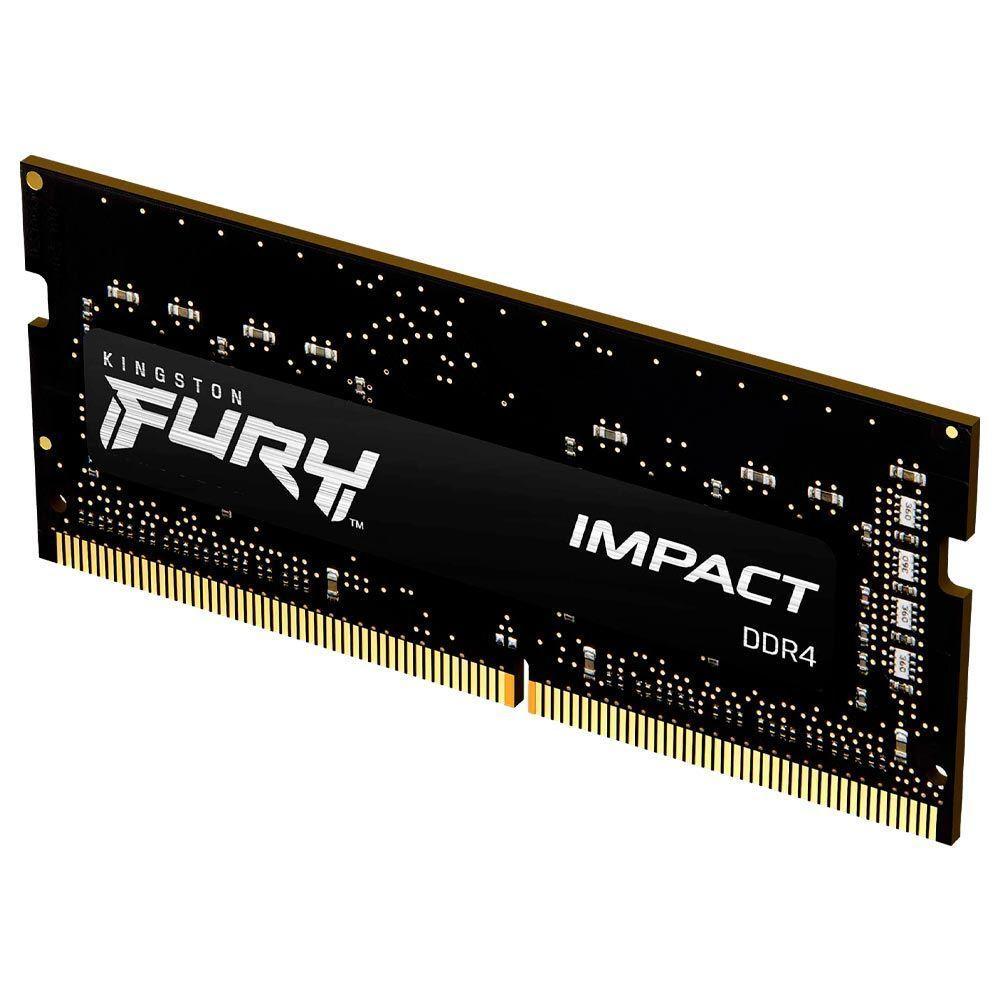 Memória Ram Para Notebook Kingston Fury Impact Ddr4 8gb 3200mhz - Preto (kf432s20ib/8) - 3