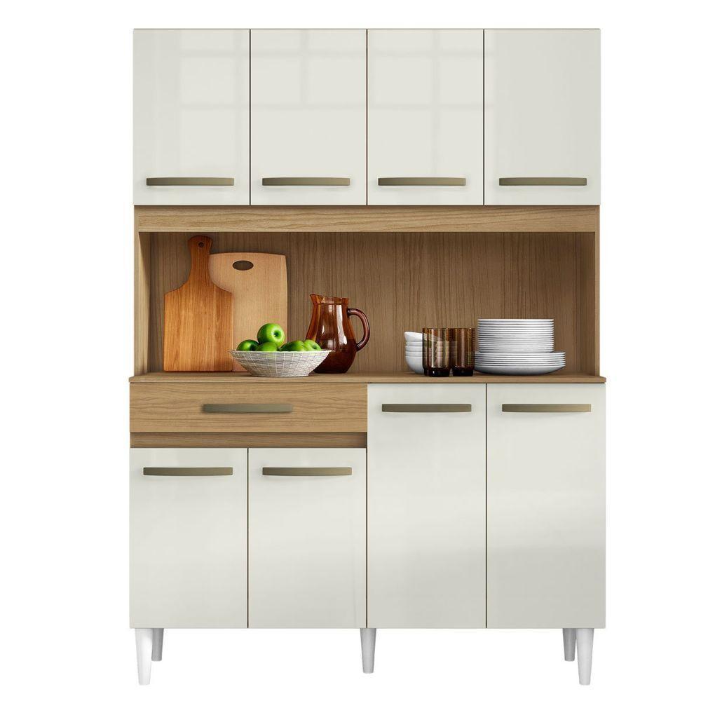 Kit Cozinha 8 Portas 1 Gaveta Cloe Atacama Off White - 1