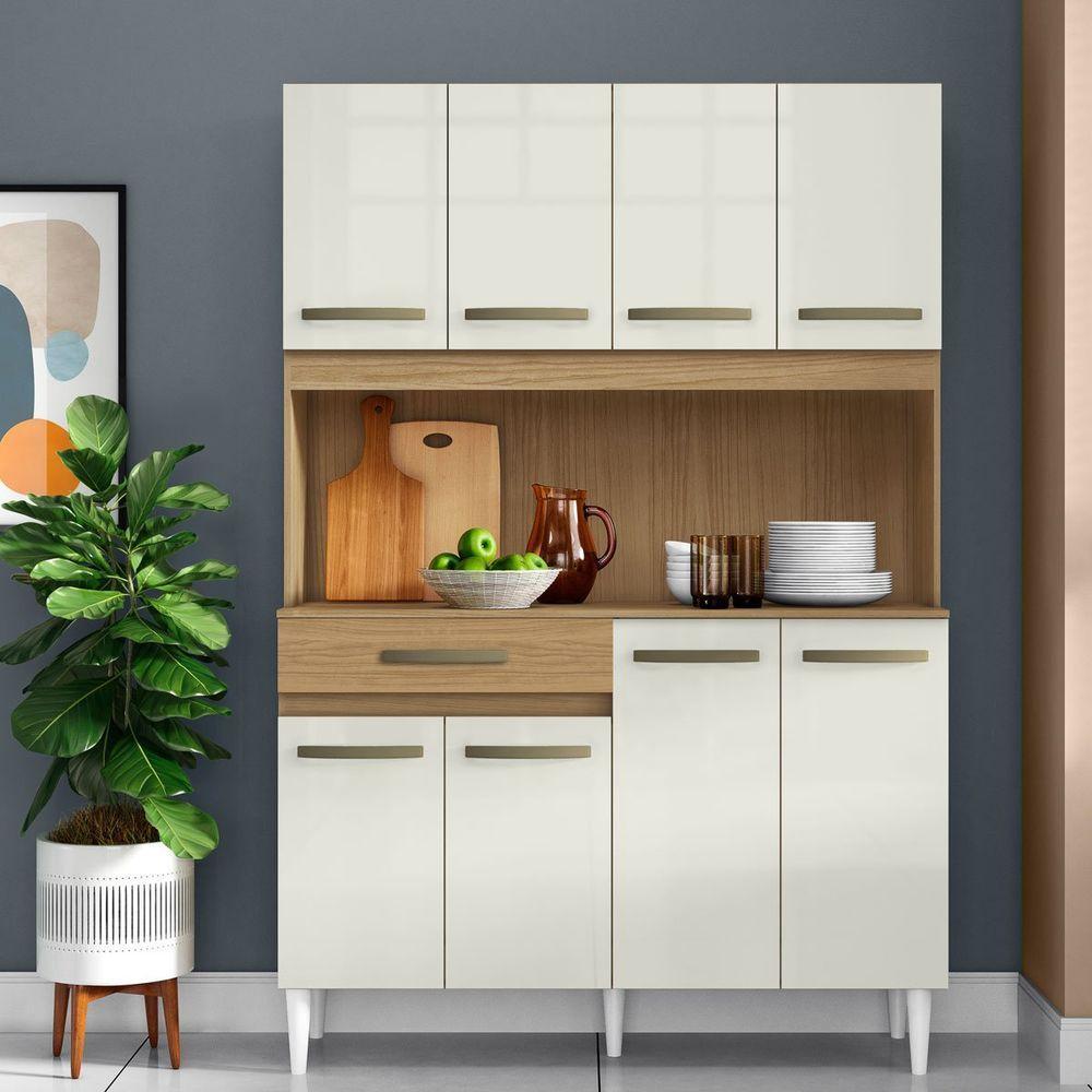 Kit Cozinha 8 Portas 1 Gaveta Cloe Atacama Off White - 2