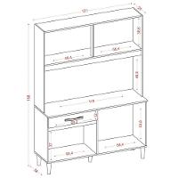 Kit Cozinha 8 Portas 1 Gaveta Cloe Atacama Off White - 3