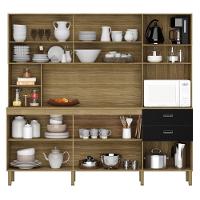 Kit De Cozinha Com 9 Portas E 2 Gaveta Budapeste Freijó Nero - 3