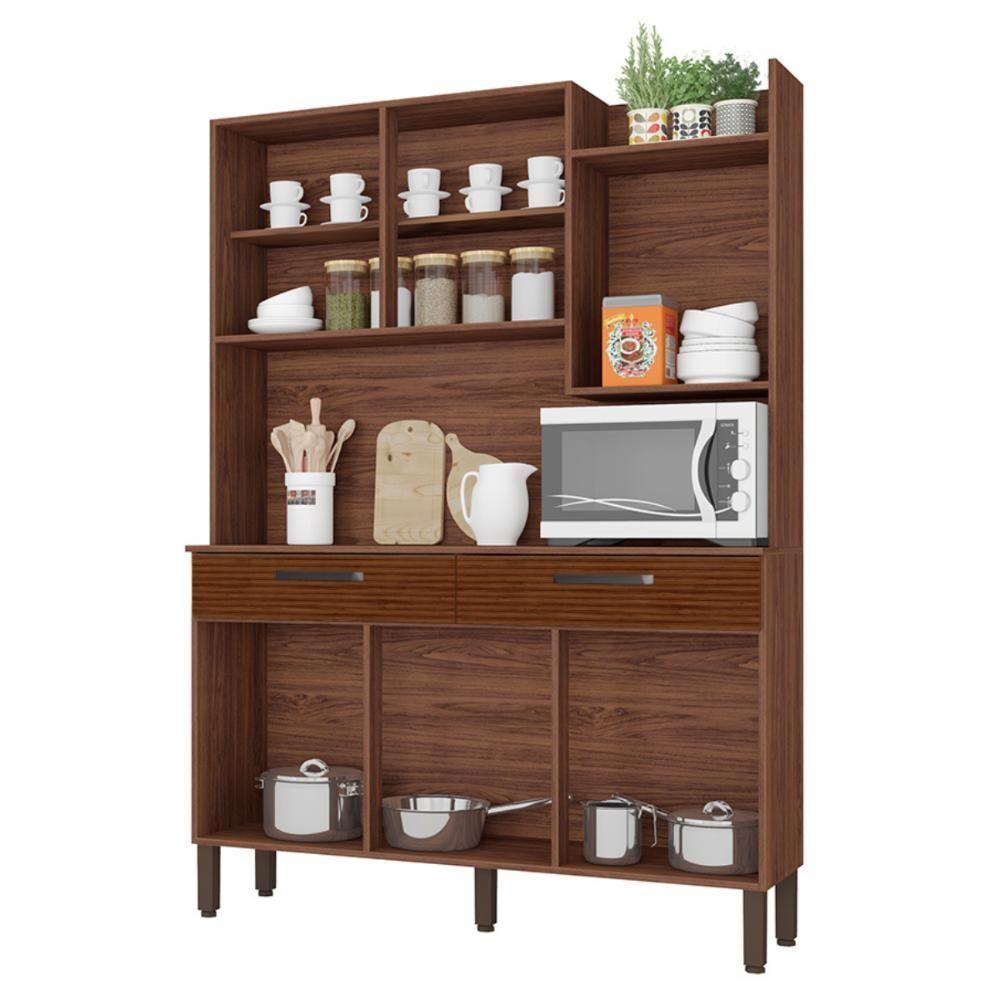 Kit De Cozinha 6 Portas E 2 Gavetas Udine Ripado Off White - 3