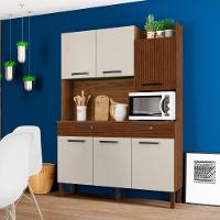 Kit De Cozinha 6 Portas E 2 Gavetas Udine Ripado Off White - 2