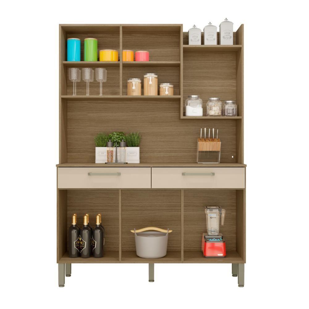 Kit De Cozinha 6 Portas E 2 Gavetas Udine Freijó Vanila - 3