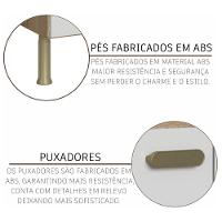 Armário De Cozinha Compacta Fidelitá Malta 122cm 4 Portas 1 Gaveta Sem Tampo E Fundo Castani/off-white - 3