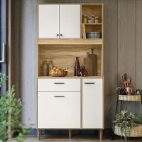 Armario De Cozinha Erva Doce 4 Portas E 1 Gaveta Freijo/off White - 2